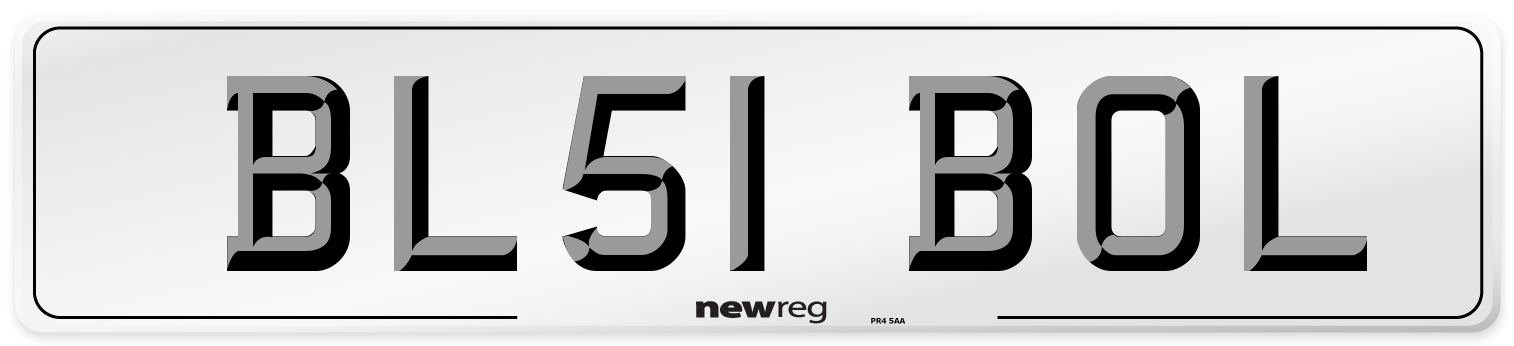 BL51 BOL Number Plate from New Reg